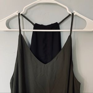 Tempted Green and Black Reversible Dress Size M